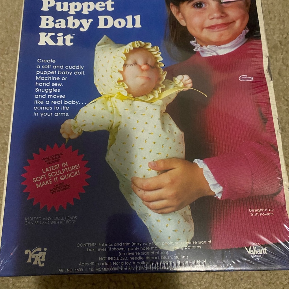 Puppet Baby Doll Kit - Yellow Printed Baby Outfit